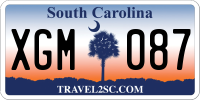 SC license plate XGM087