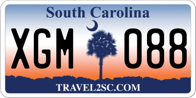 SC license plate XGM088
