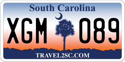 SC license plate XGM089