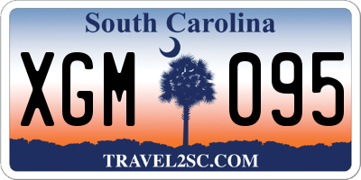 SC license plate XGM095