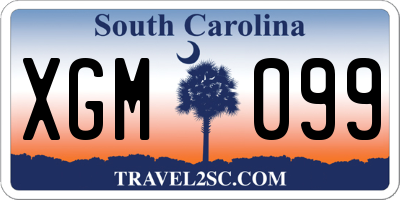 SC license plate XGM099