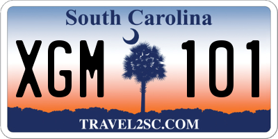 SC license plate XGM101