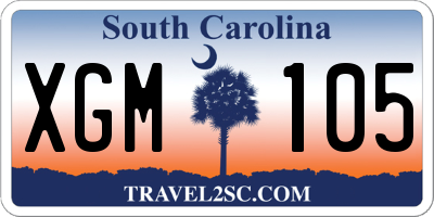 SC license plate XGM105