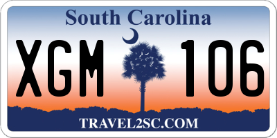 SC license plate XGM106