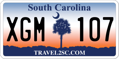 SC license plate XGM107