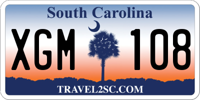 SC license plate XGM108