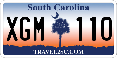 SC license plate XGM110