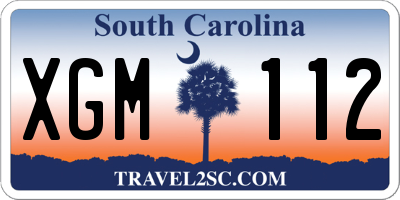 SC license plate XGM112