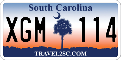 SC license plate XGM114