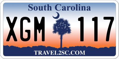 SC license plate XGM117