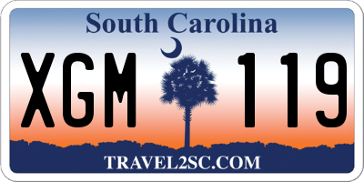 SC license plate XGM119