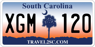 SC license plate XGM120