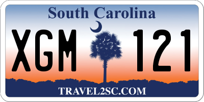 SC license plate XGM121