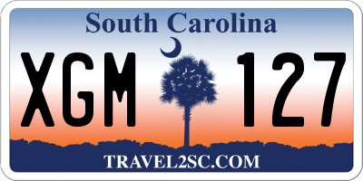 SC license plate XGM127