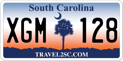 SC license plate XGM128