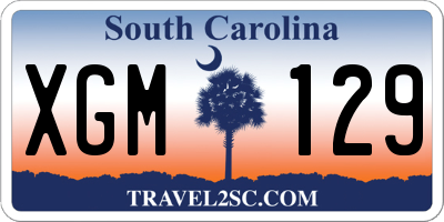 SC license plate XGM129