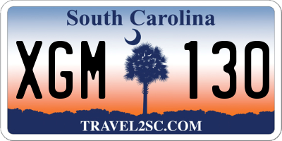 SC license plate XGM130