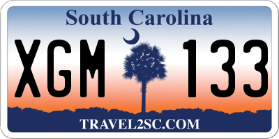 SC license plate XGM133