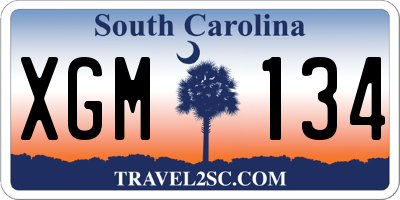 SC license plate XGM134