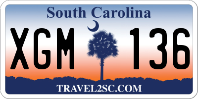 SC license plate XGM136