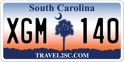 SC license plate XGM140