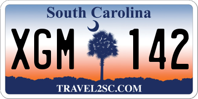 SC license plate XGM142
