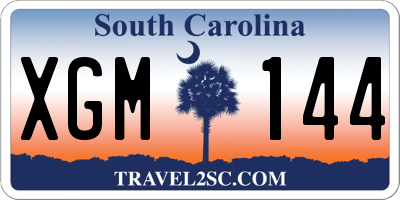 SC license plate XGM144
