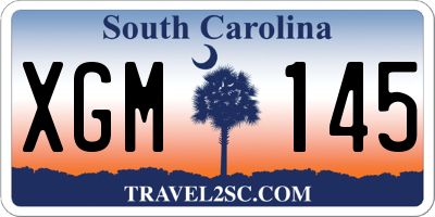 SC license plate XGM145