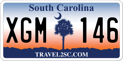 SC license plate XGM146