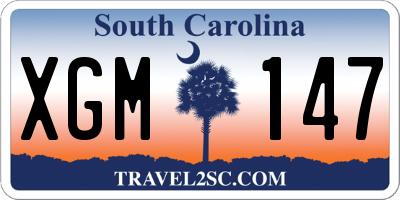 SC license plate XGM147