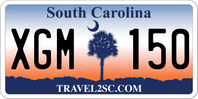 SC license plate XGM150
