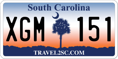 SC license plate XGM151