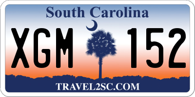 SC license plate XGM152
