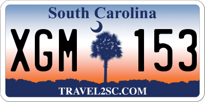 SC license plate XGM153