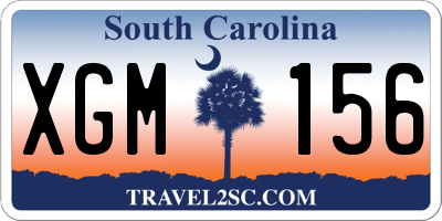 SC license plate XGM156