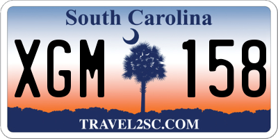 SC license plate XGM158