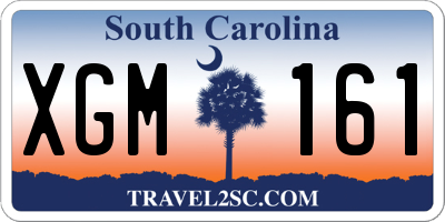 SC license plate XGM161