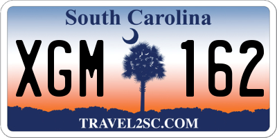 SC license plate XGM162