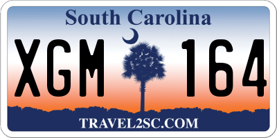 SC license plate XGM164