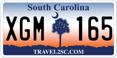 SC license plate XGM165