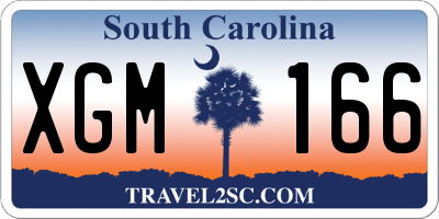 SC license plate XGM166
