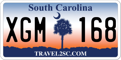 SC license plate XGM168