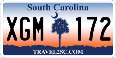 SC license plate XGM172