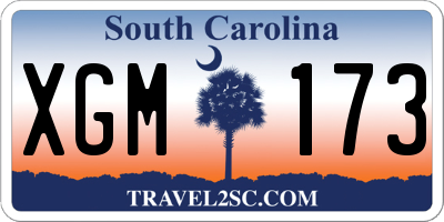 SC license plate XGM173
