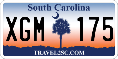 SC license plate XGM175