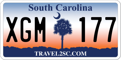 SC license plate XGM177