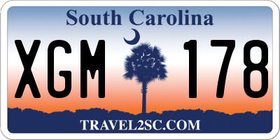 SC license plate XGM178