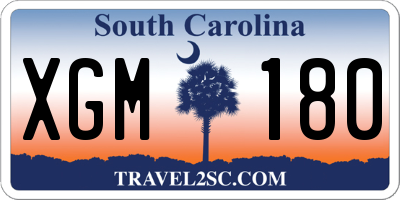 SC license plate XGM180