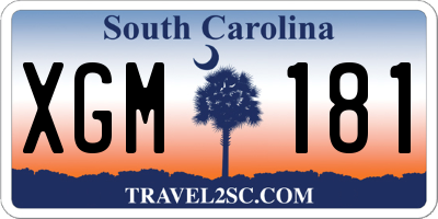 SC license plate XGM181