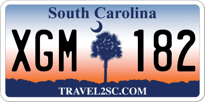 SC license plate XGM182